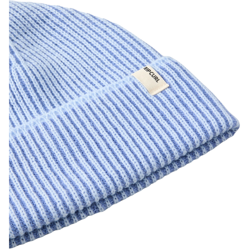 2025 Rip Curl Womens 2 Tone Ribbed Reg Beanie 06RWHE - Blue